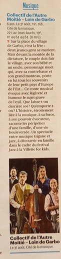 Article Télérama - Concert Villette 31 08 2019